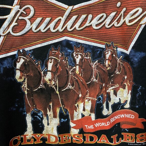 Junk Food Budweiser Clydesdales Beer Crewneck Sweater Medium - Picture 4 of 4